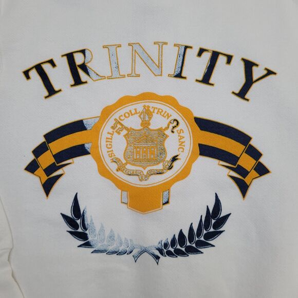 Vintage Trinity College Sweatshirt Womens Large 22x22 White - Picture 11 of 12